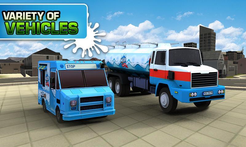City Farm Water Truck Sim 3D
