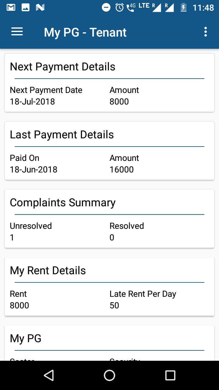 My PG - Tenant