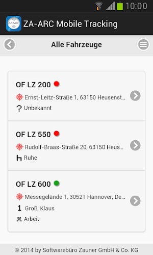 ZA-ARC Mobile Tracking