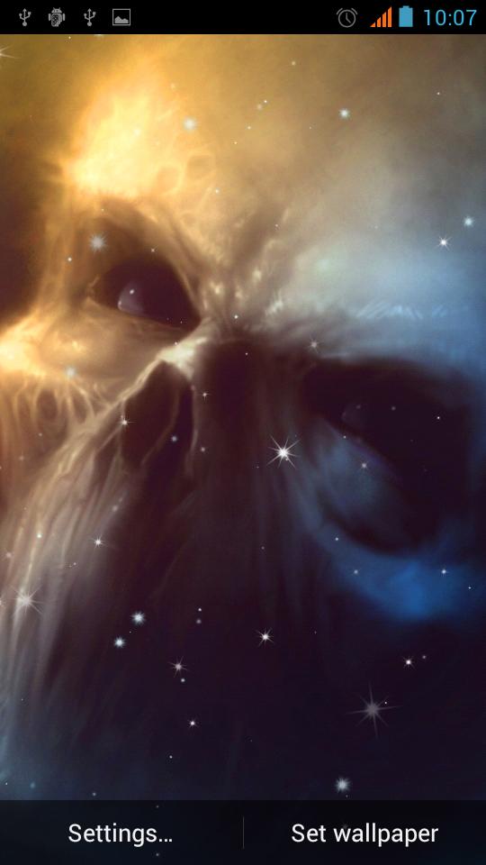 Smoking Skull Live Wallpaper