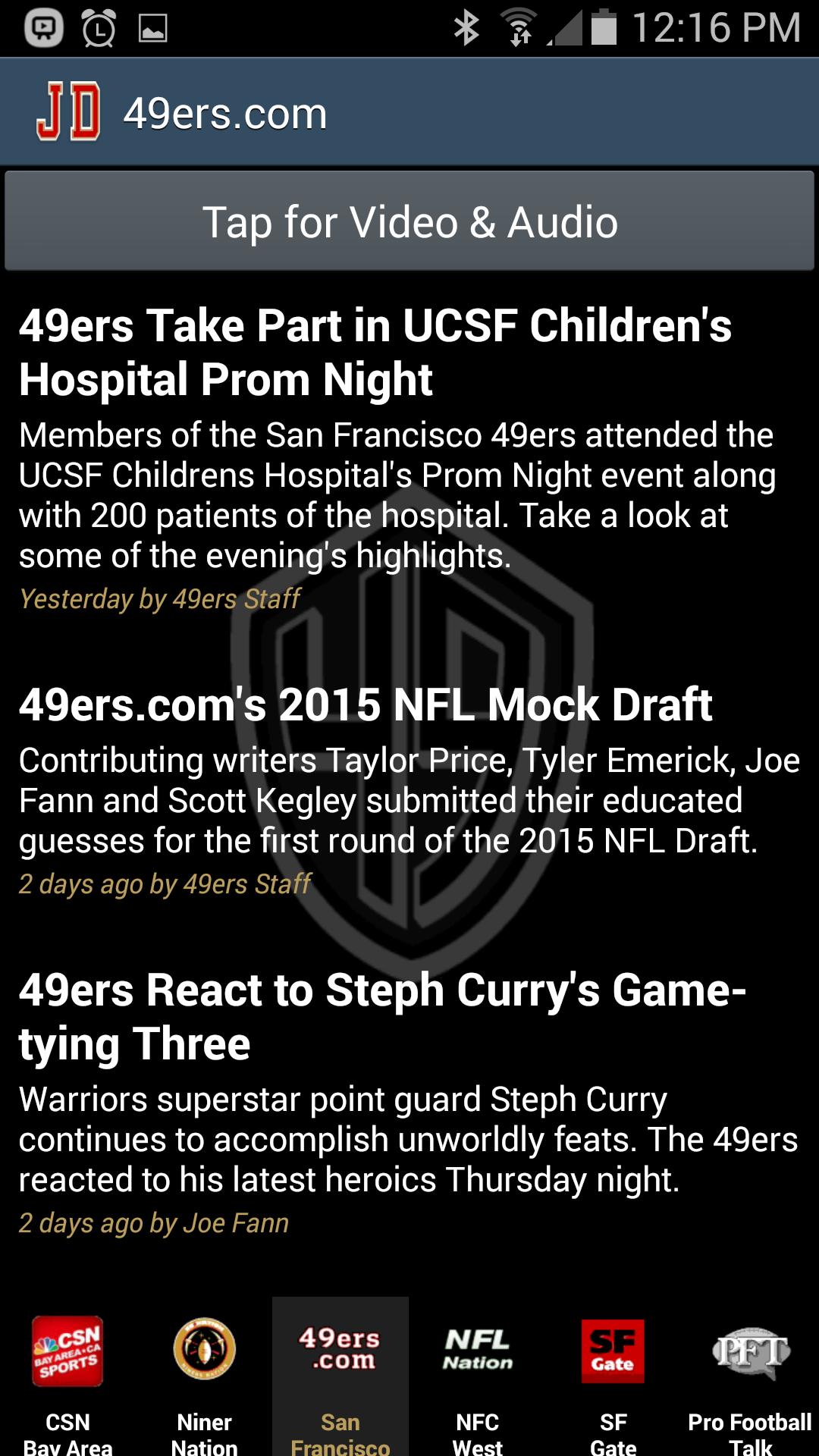 JD's San Francisco 49ers News