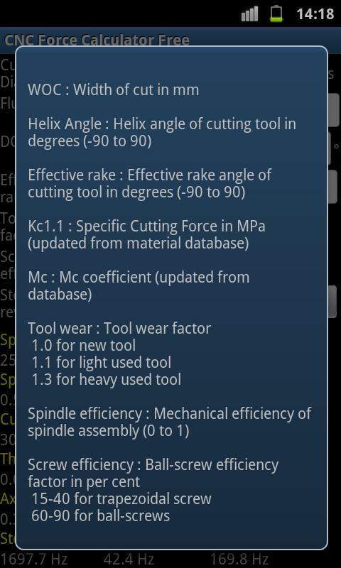 CNC Force Calculator Free