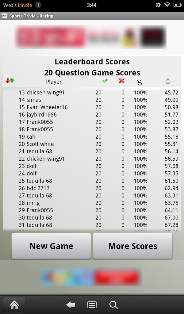 Sports Trivia: Racing