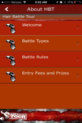 Hair Battle Tour Mobile App