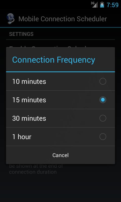 Mobile Connection Scheduler