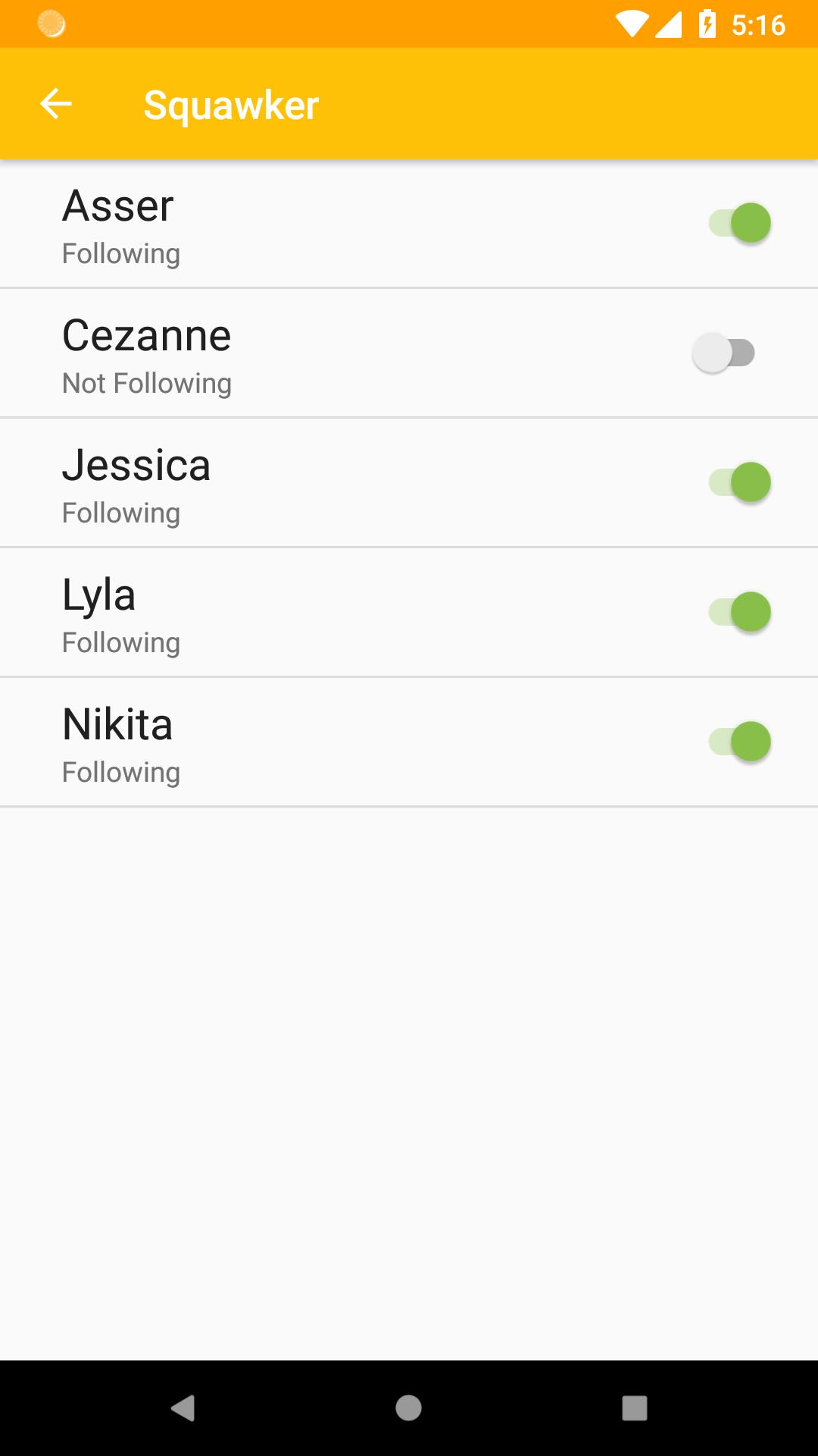 Minimal Tweeting App (Squawker)