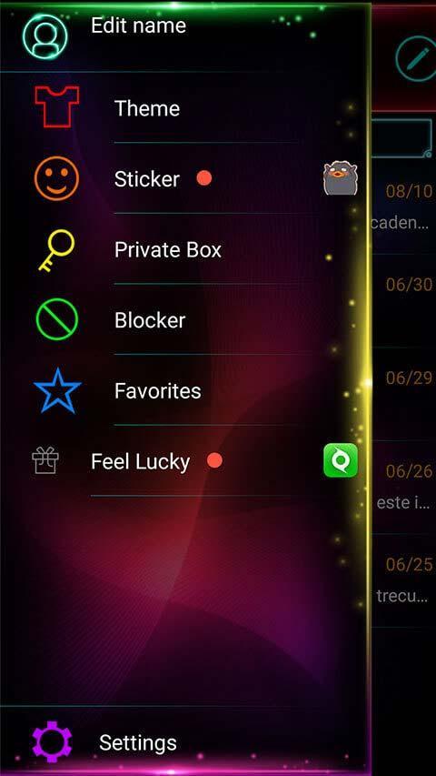 Neon Colors SMS Theme
