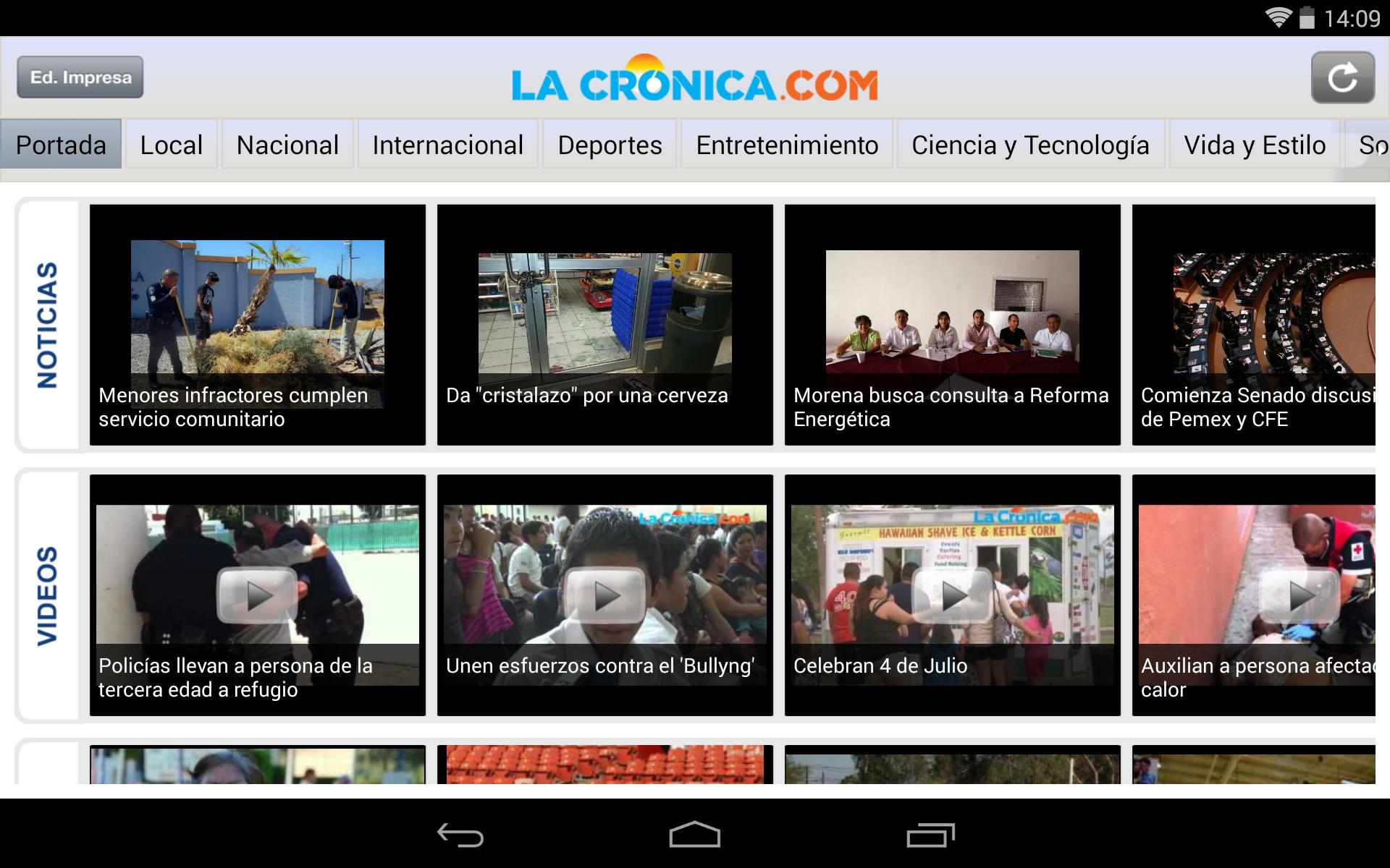 La Cronica para Tablets