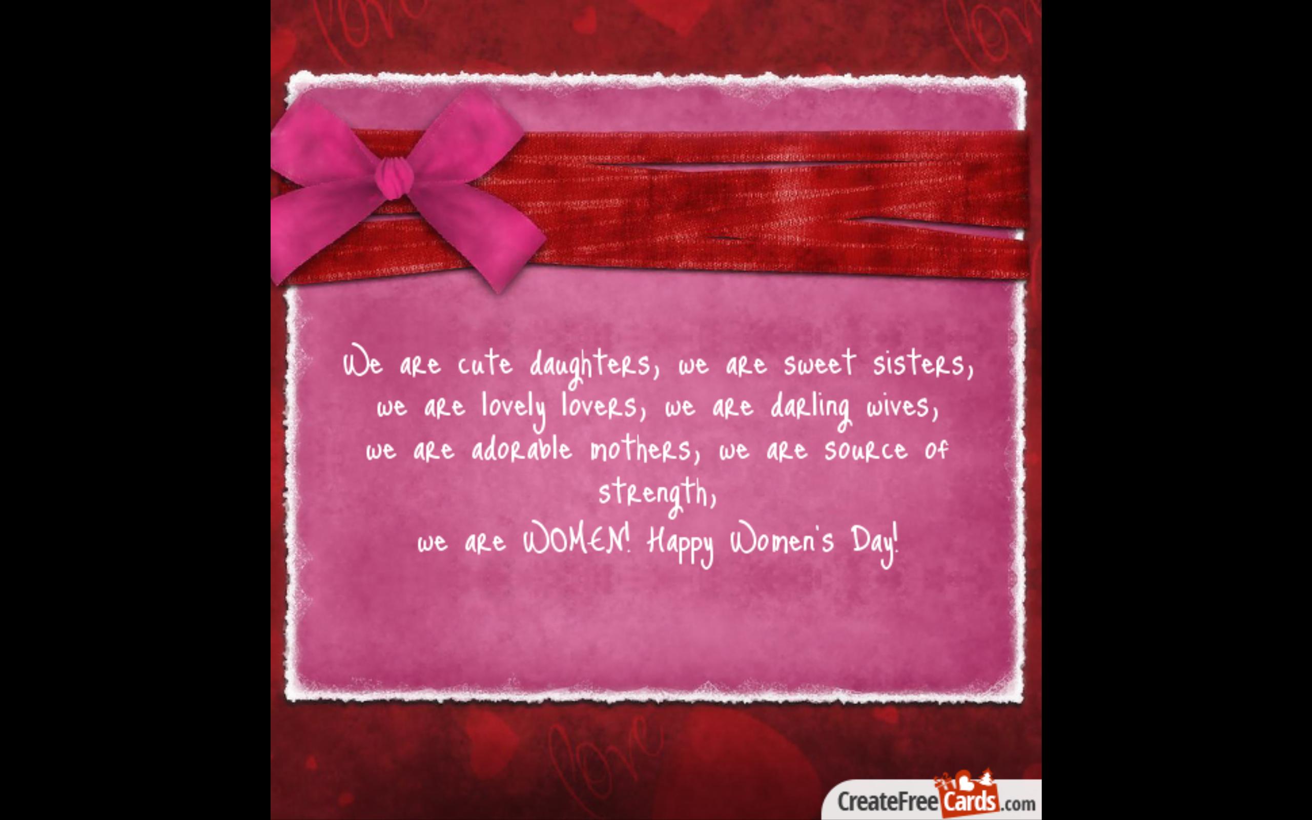 Womens day eCards, Wishes