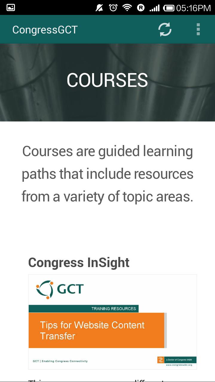 The CongressGCT App