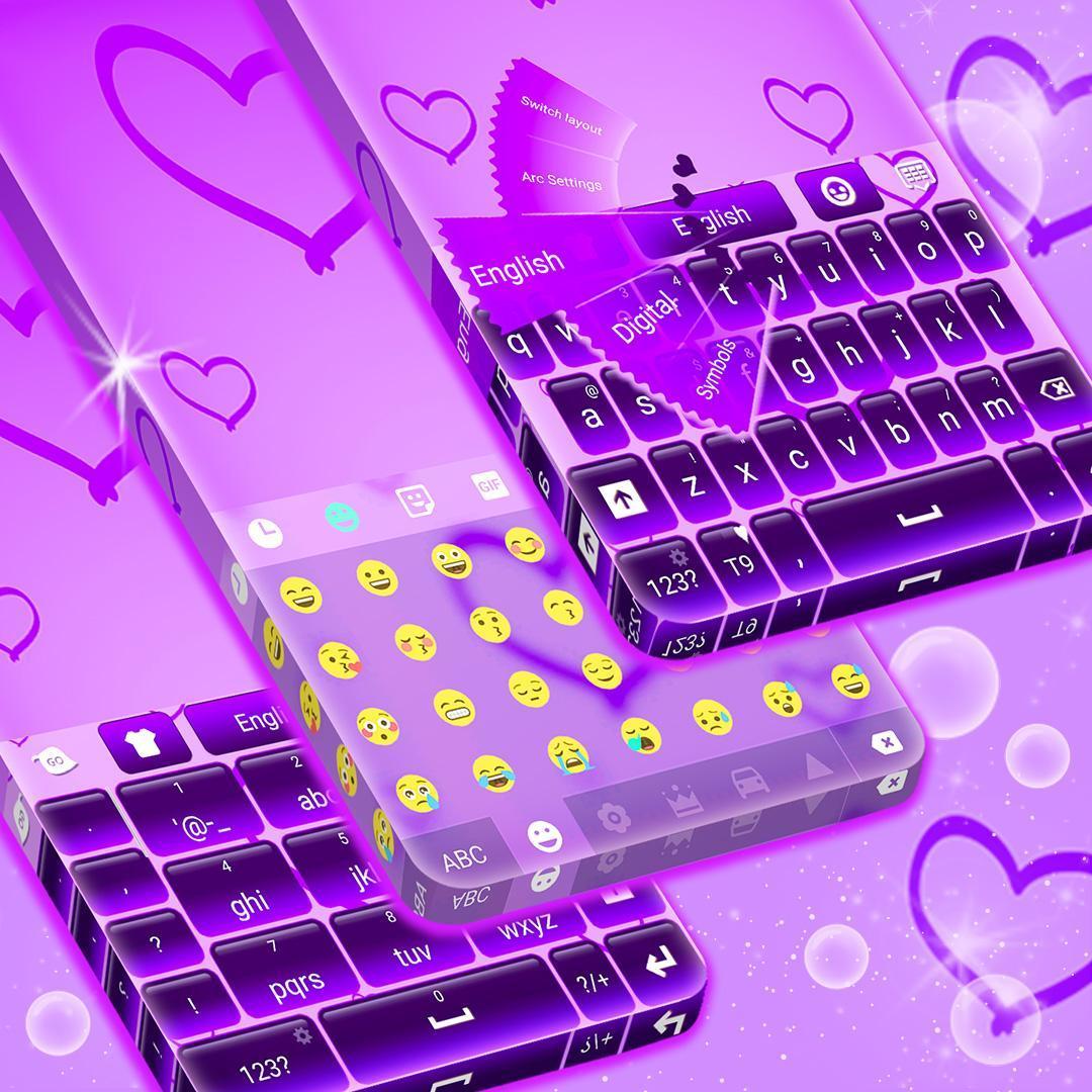 Purple Glow Keyboard Free