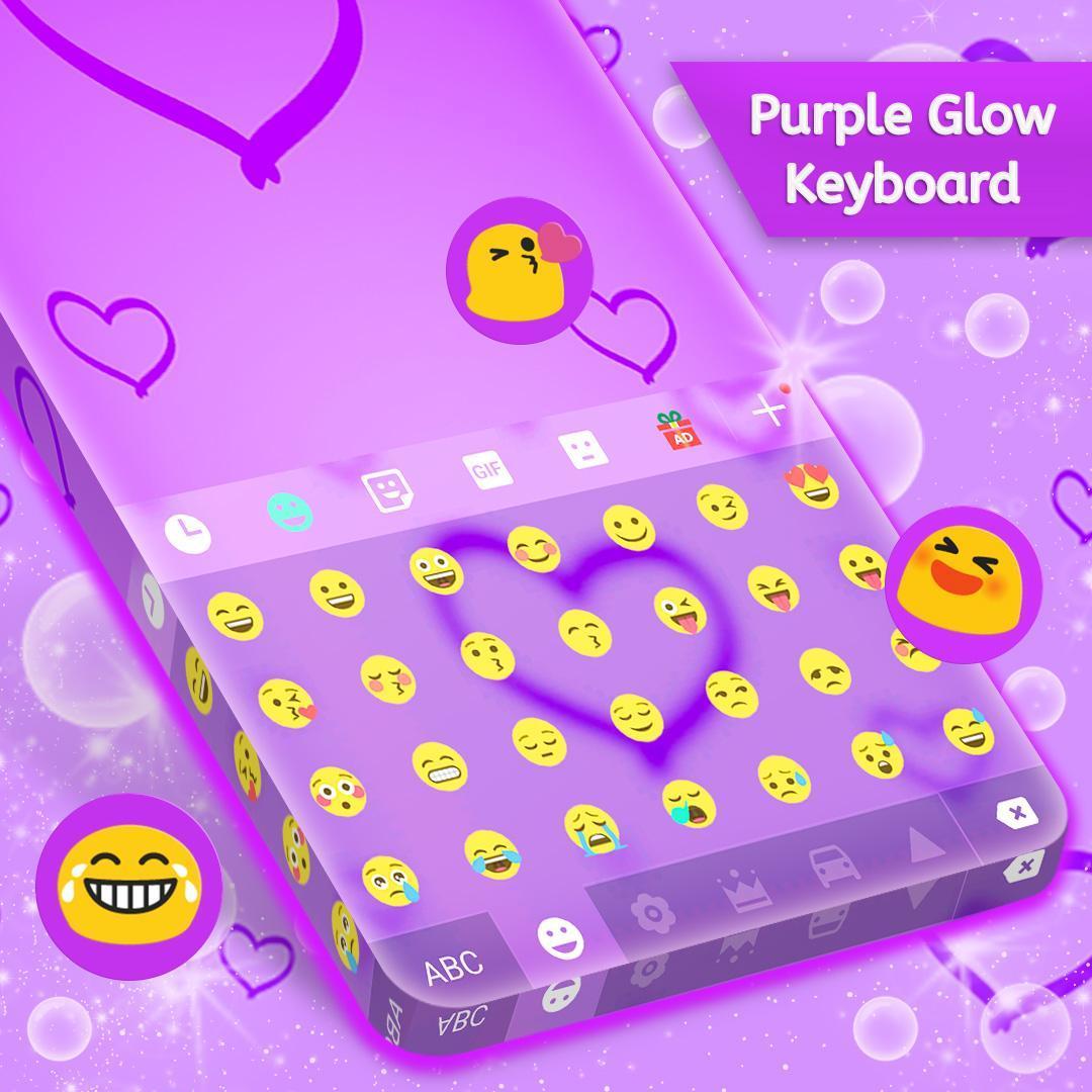 Purple Glow Keyboard Free