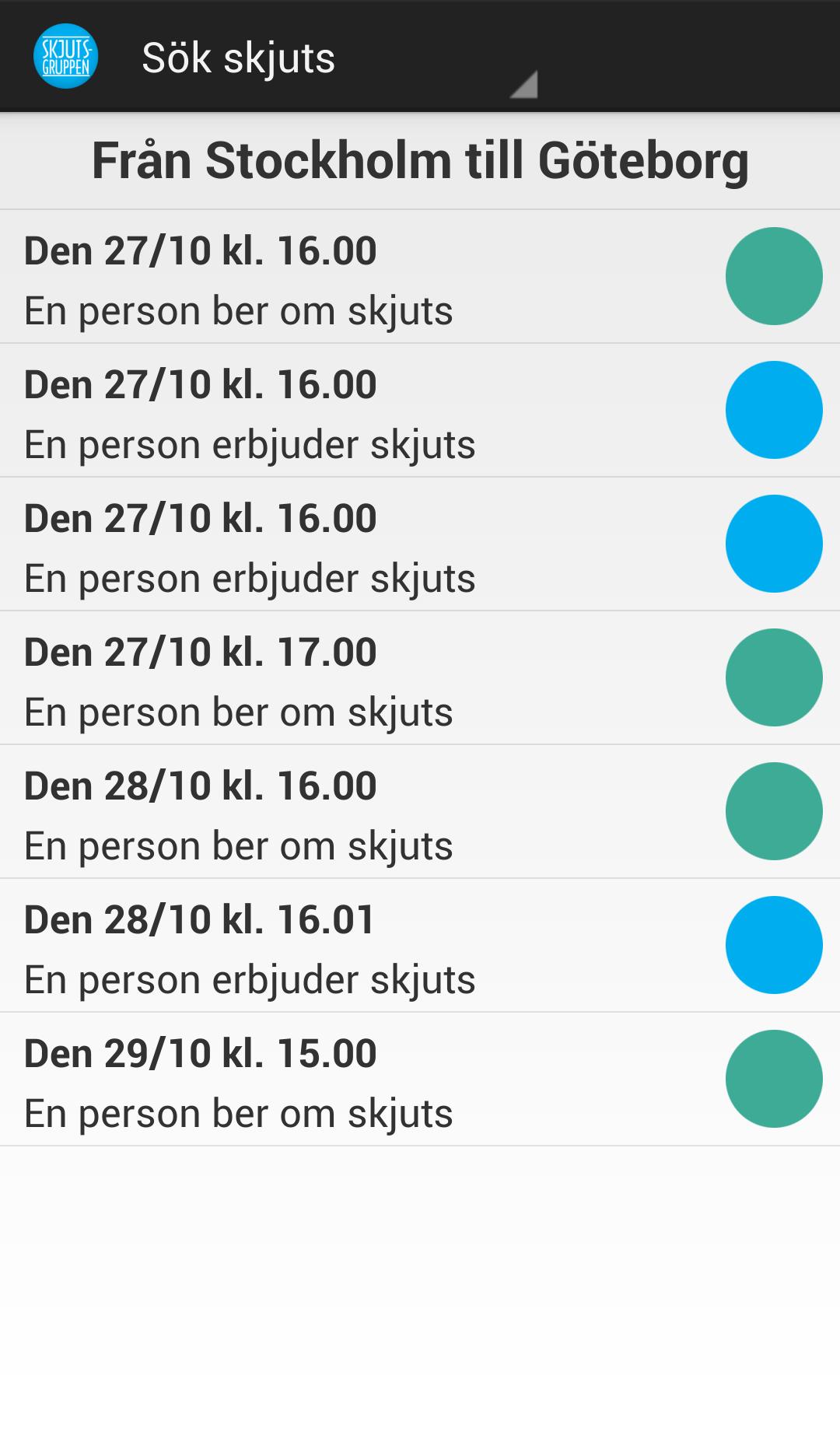 Skjutsgruppen - ridesharing