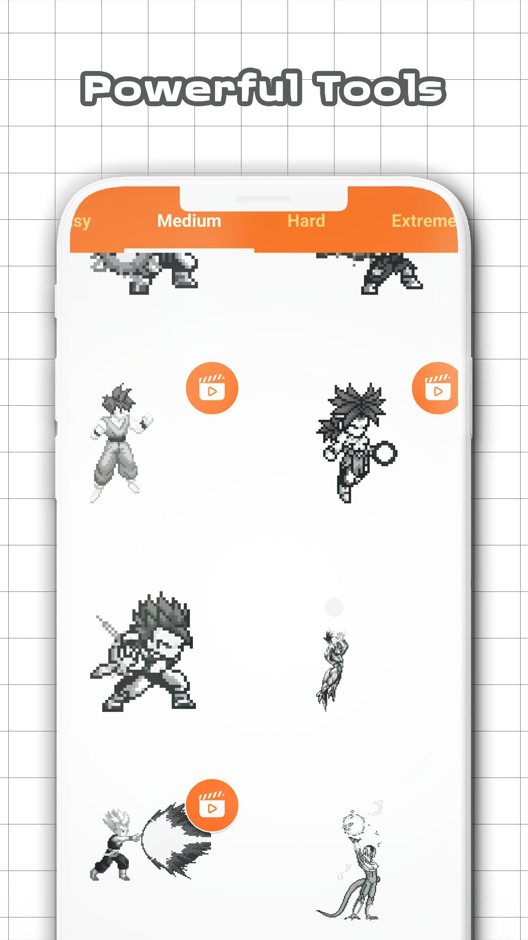 Color by Number - Super Saiyan Sandbox Pixel