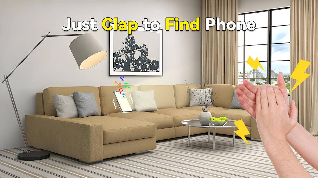 Find Phone by Clap, Whistle