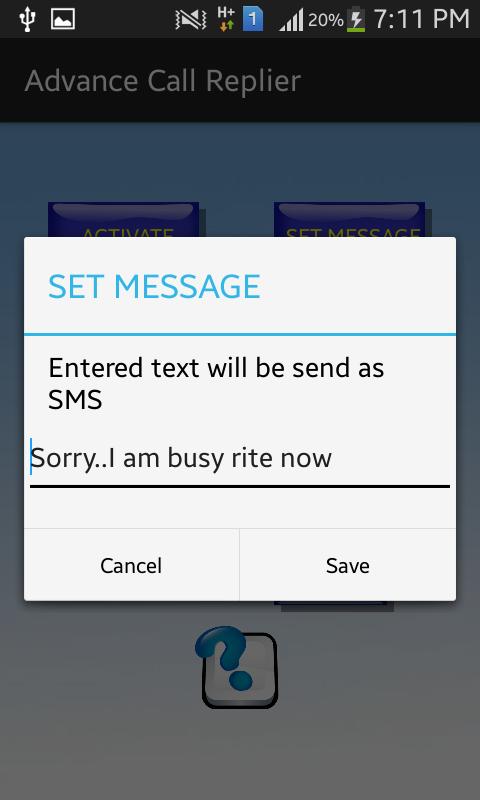 Advance Call Replier