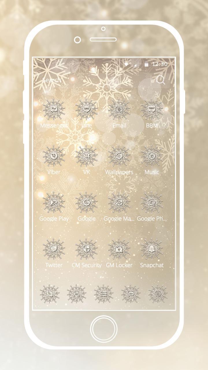 Snowflake theme silver