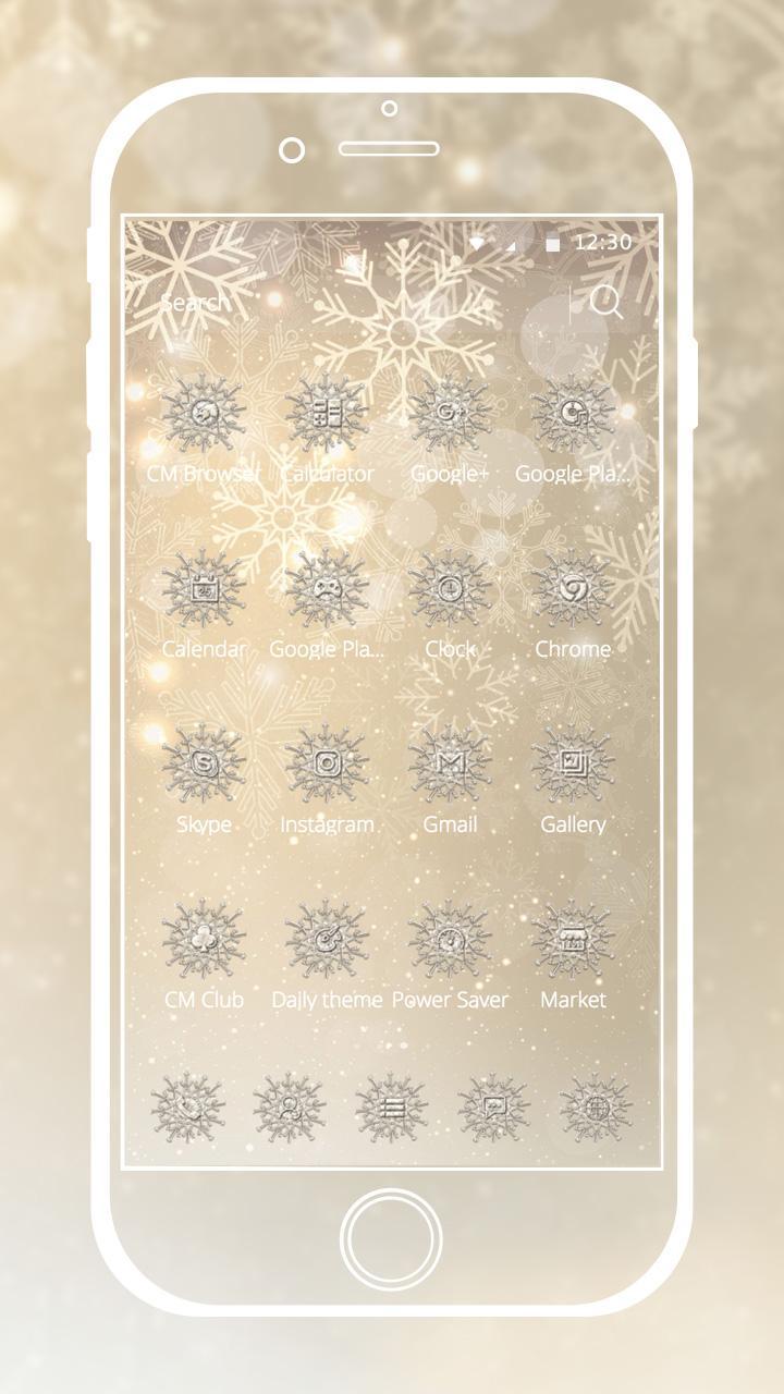 Snowflake theme silver