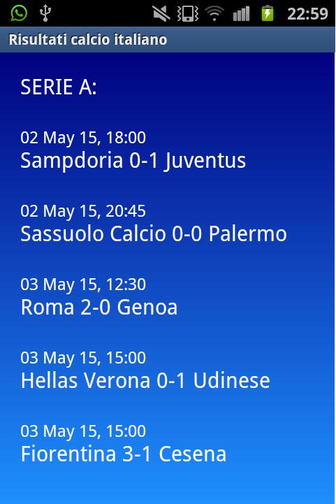 Italian Football Results