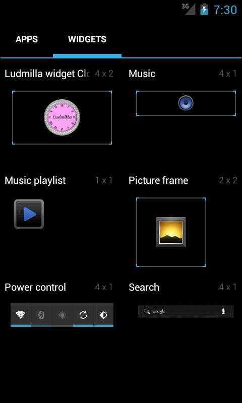 Ludmilla Widget clock