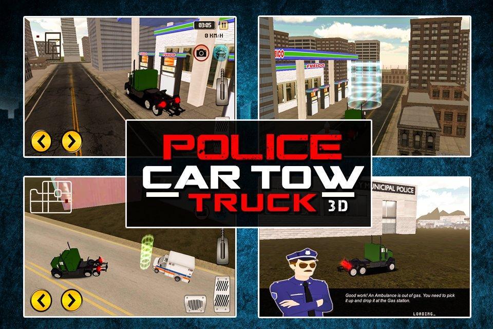 Police Car Tow Truck 3D