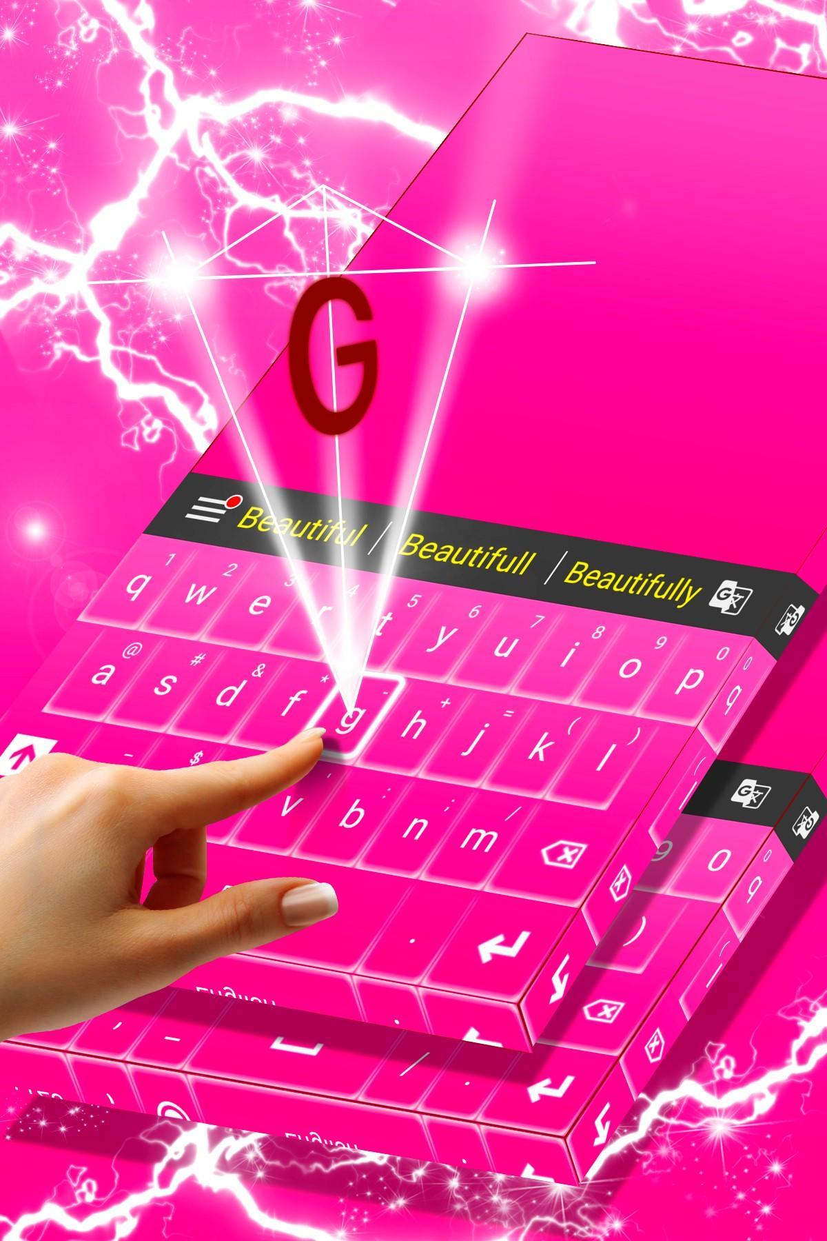 Pink Glow Keyboard Theme