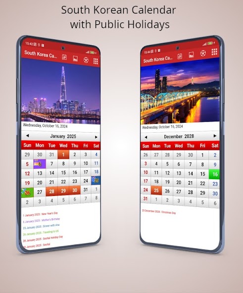 South Korean Calendar 2025