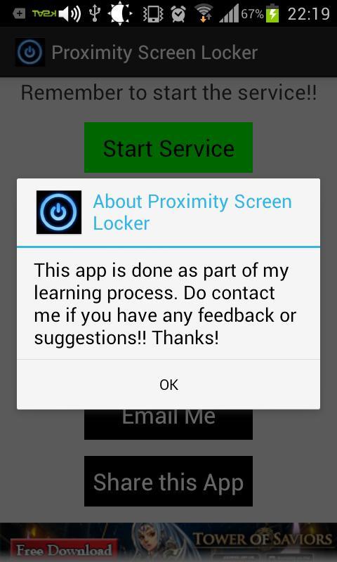 Proximity Screen Locker