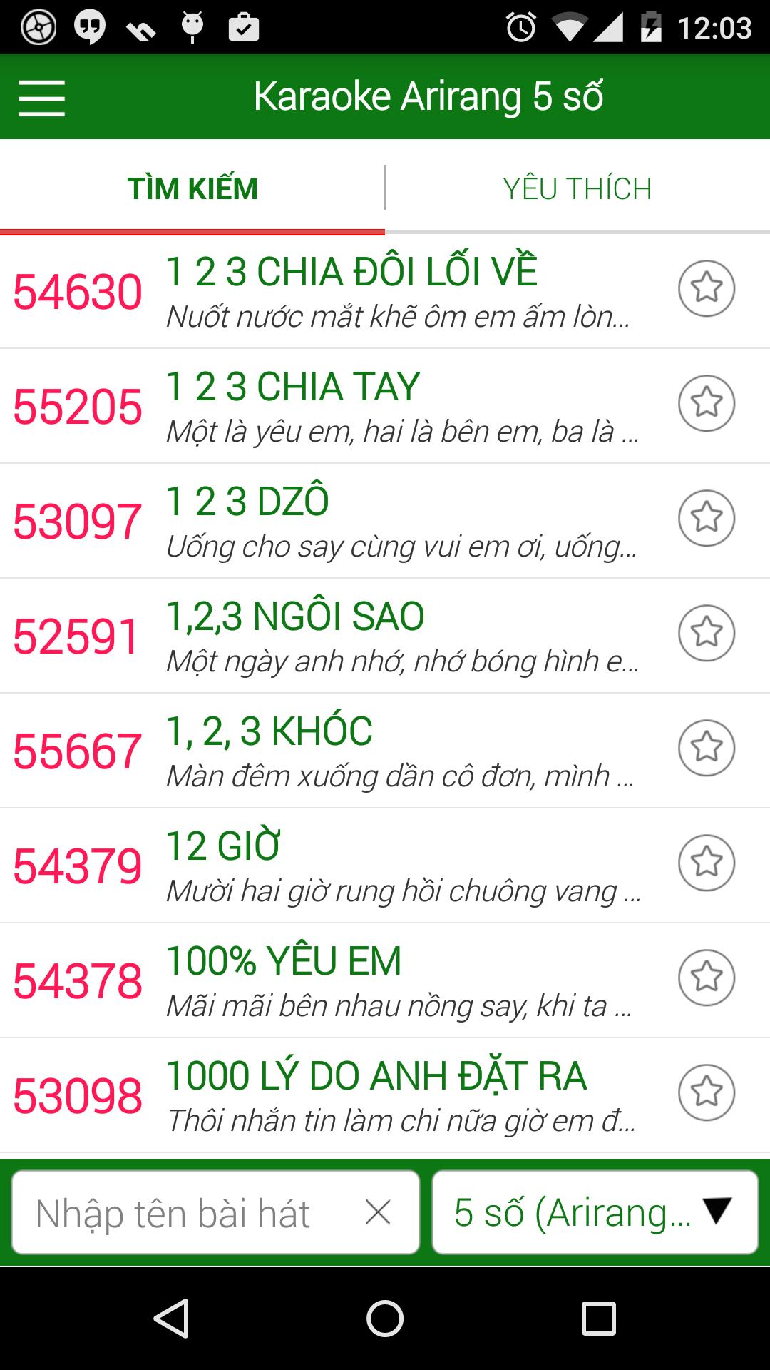 Karaoke Arirang (5 so)