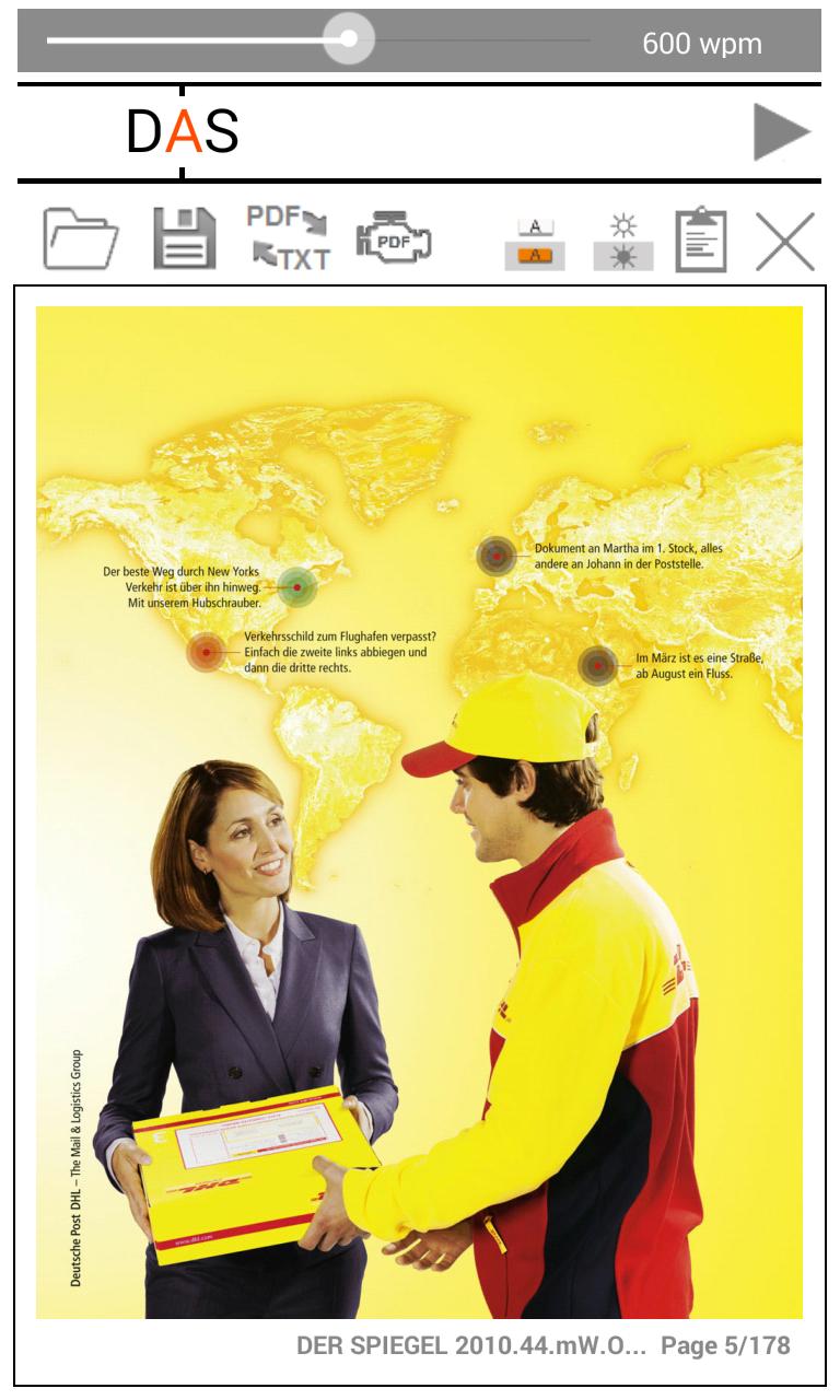 Speed Read inspired by Spritz!