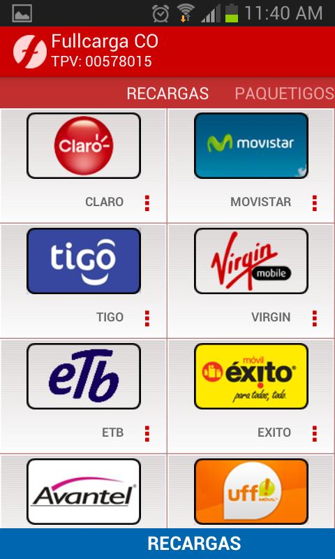 Fullcarga Colombia Recargas