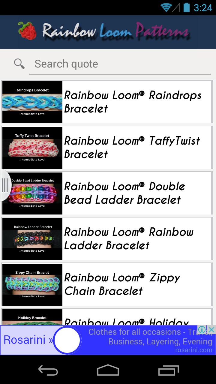 Rainbow Loom Patterns