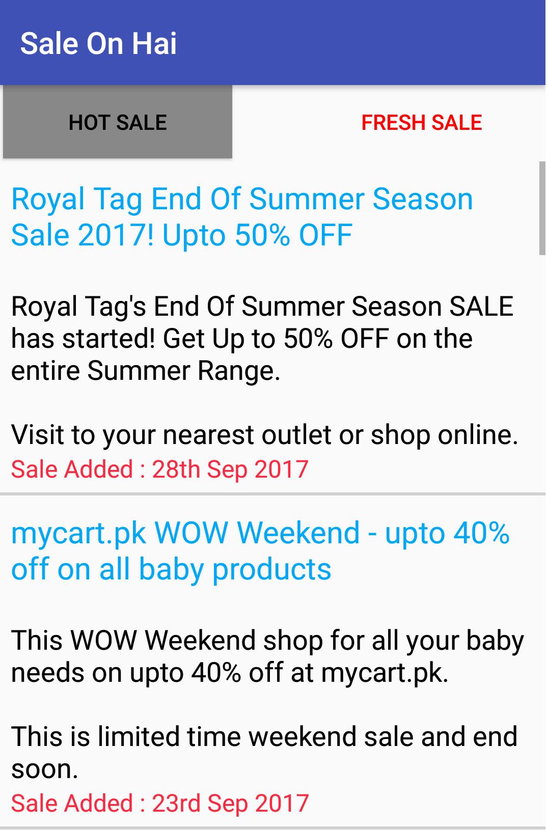 Sale On Hai