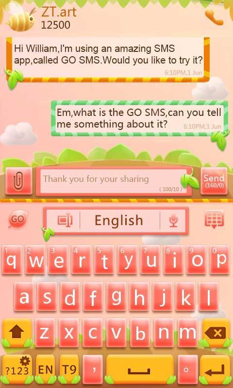 Cute Garden Go keyboard Theme