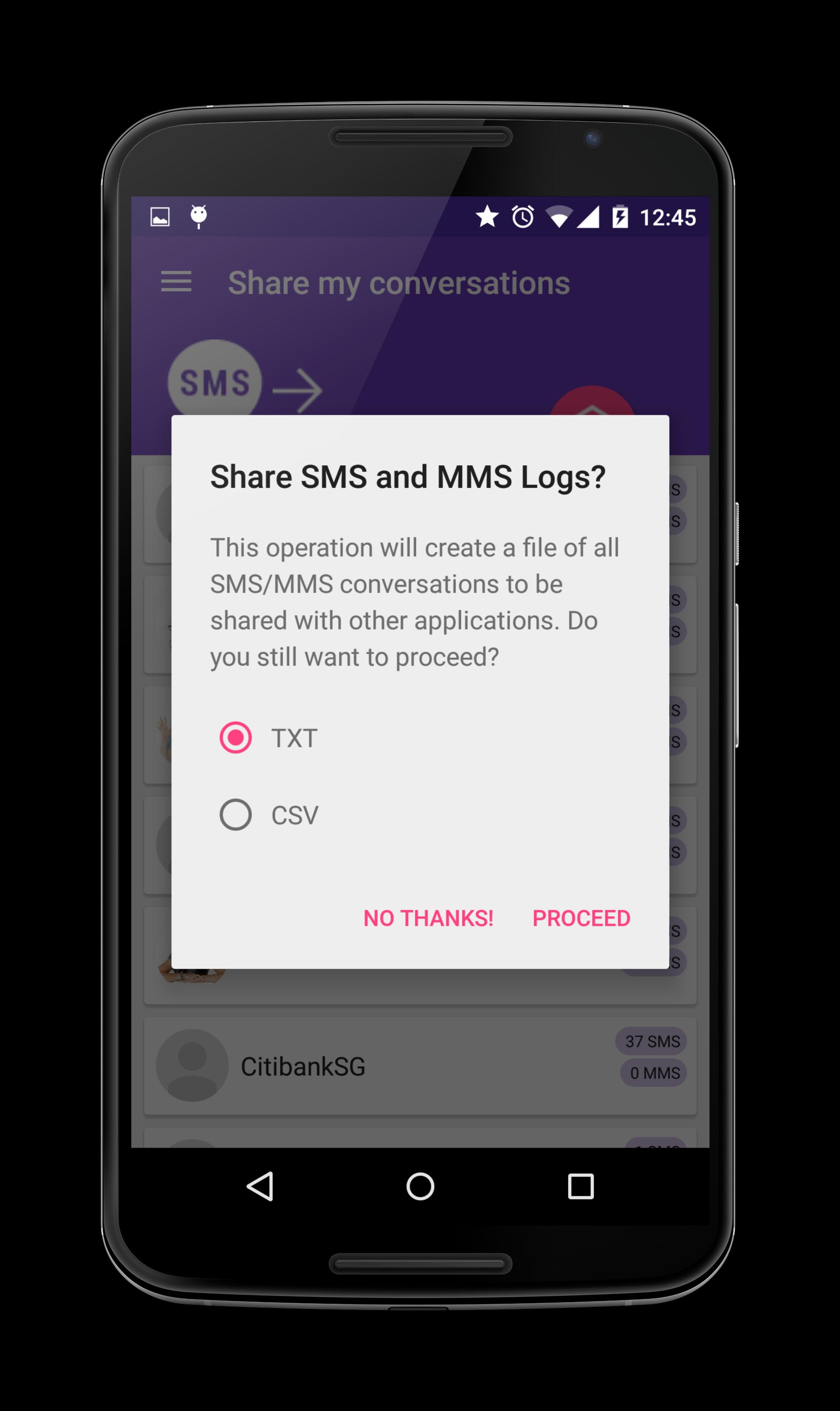 SMS/MMS & Call Logs to Email