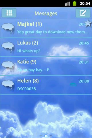 Clouds Sky Theme GO SMS