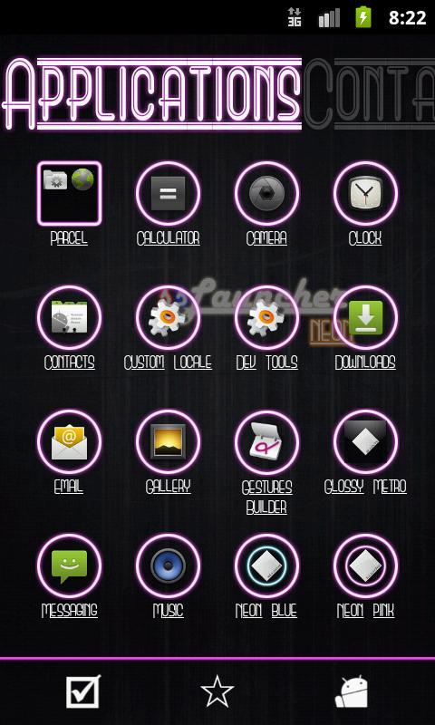 Neon Pink Theme for ssLauncher