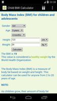 Child BMI Calculator