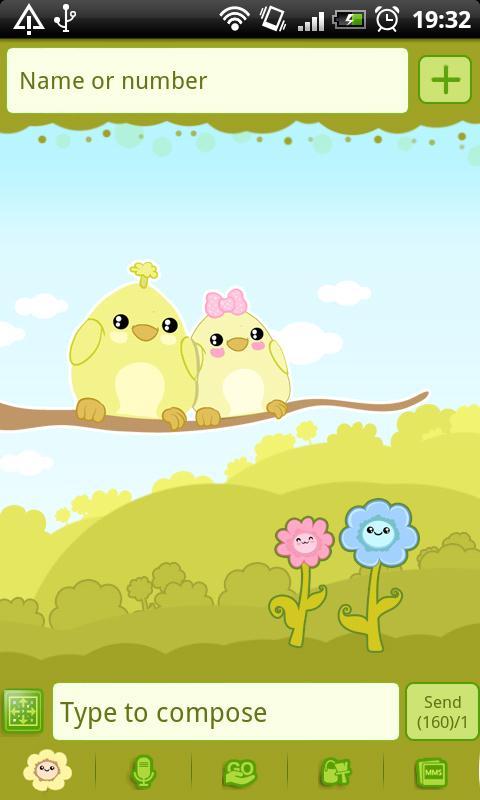 GO SMS Pro Sweet Spring Theme