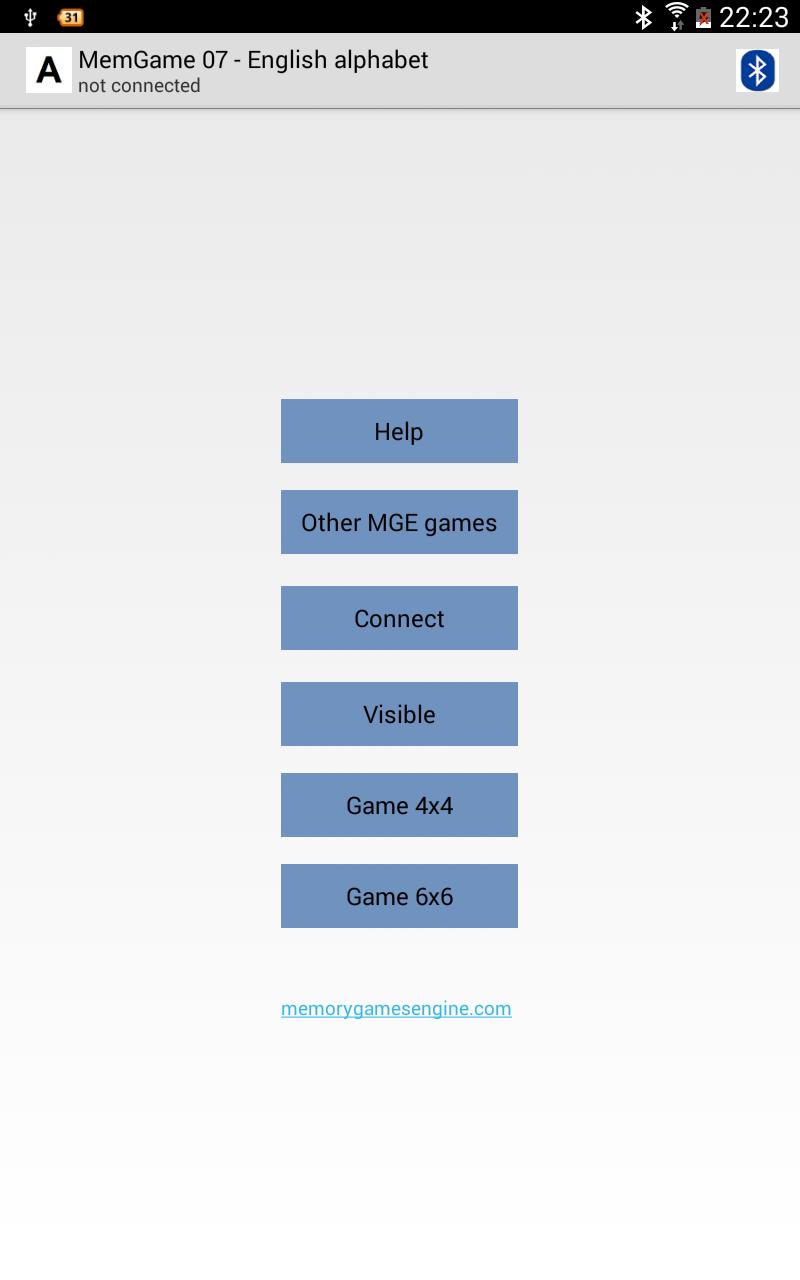 MemGame 07 - English alphabet