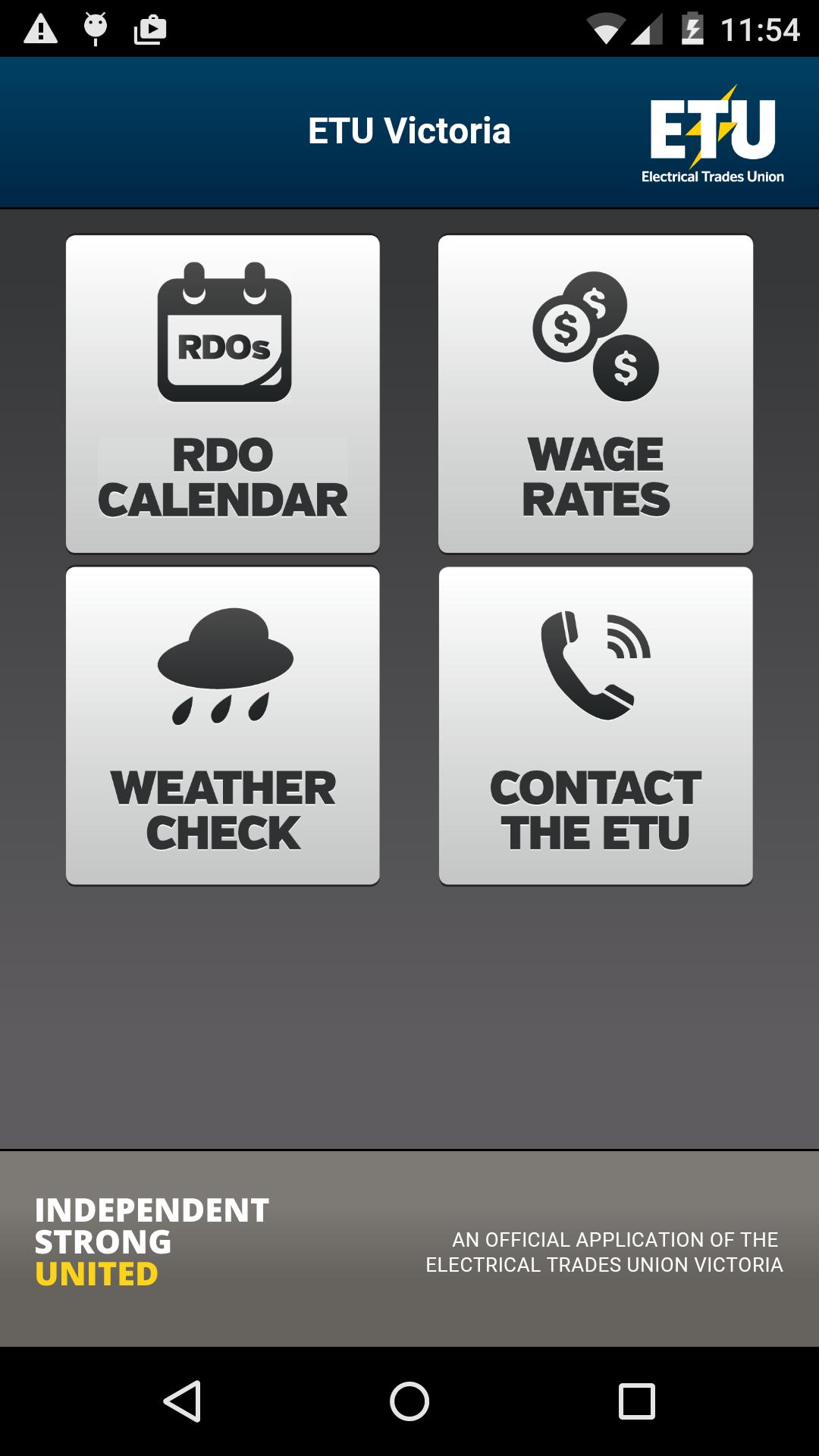 ETU Victoria RDOs & Wages