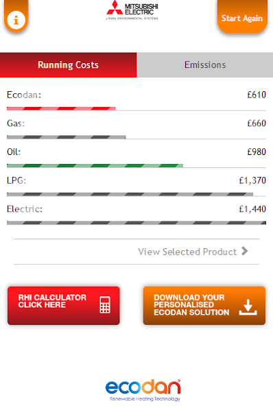 Ecodan Selection Tool