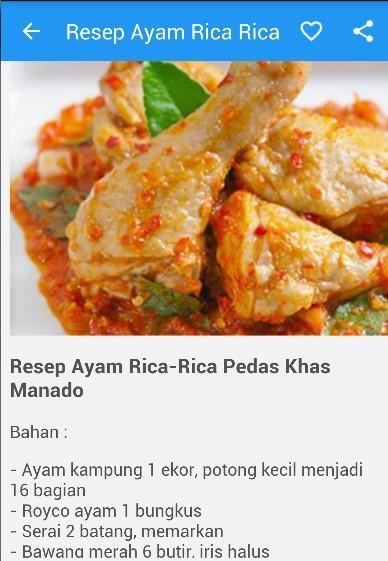 Resep Ayam Rica Rica Manado