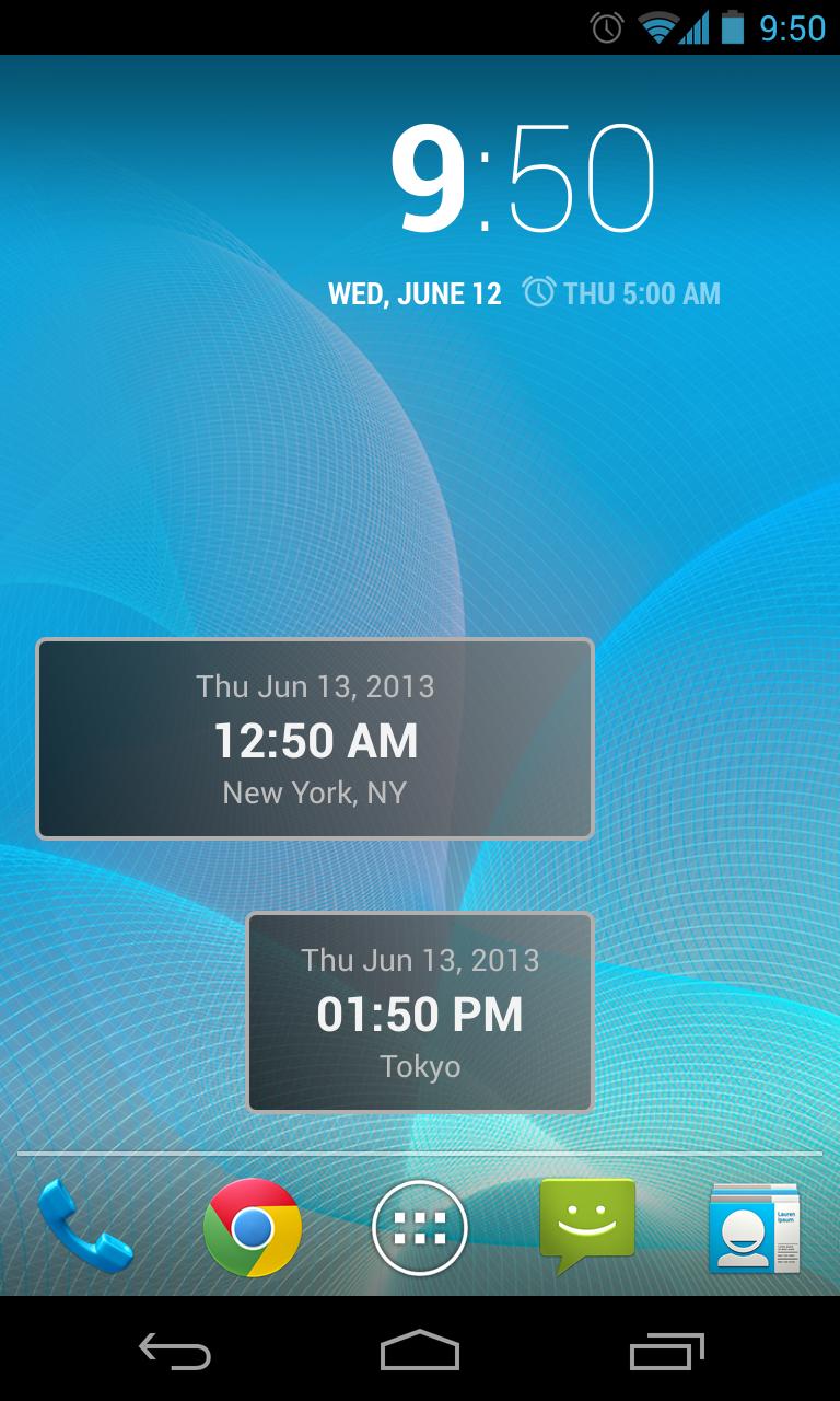Simple World Clock and Widget
