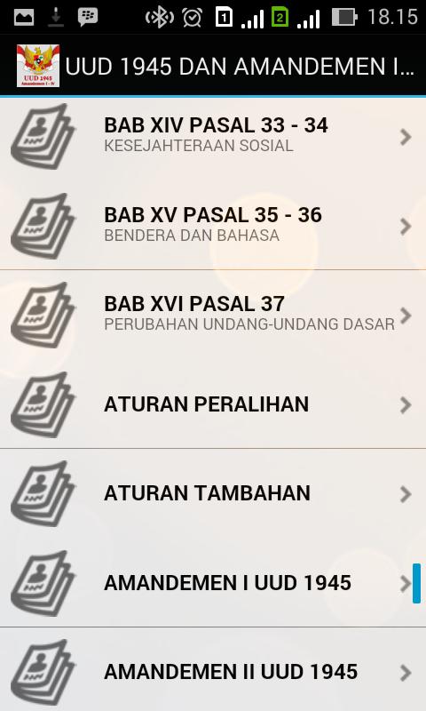 UUD 1945 DAN AMANDEMEN I -IV