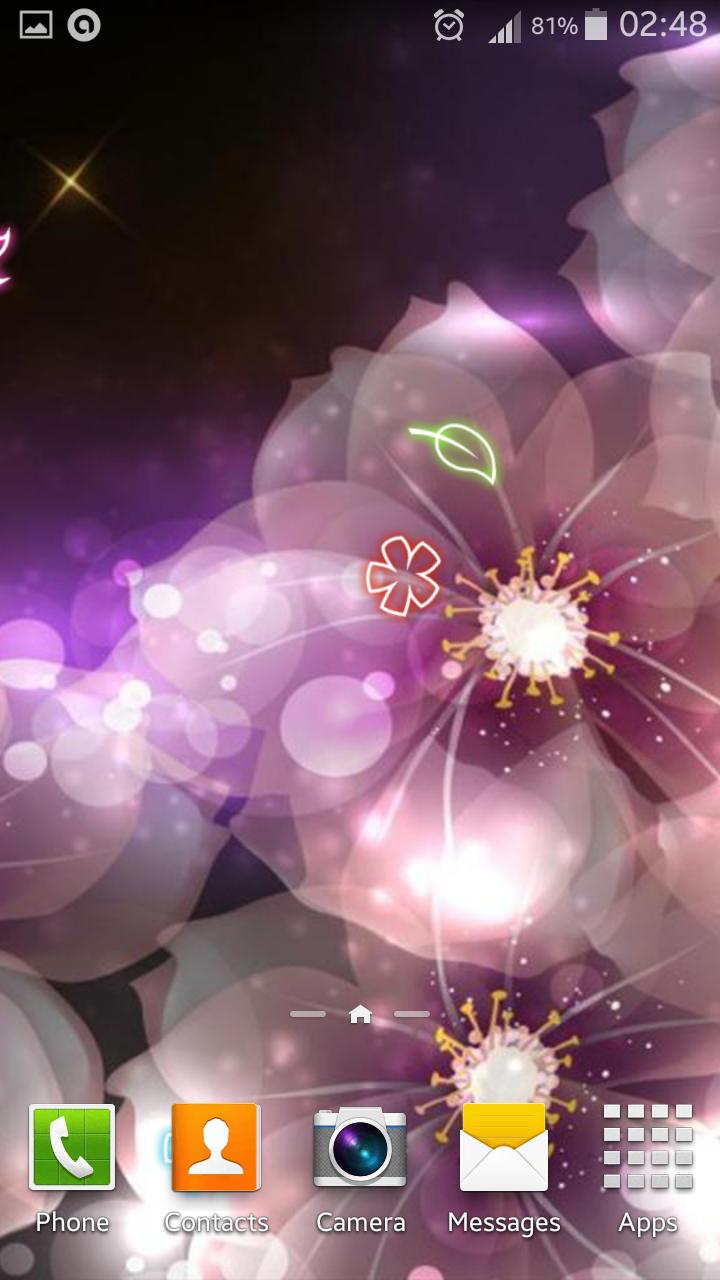 Glowing Flowers Live Wallpaper