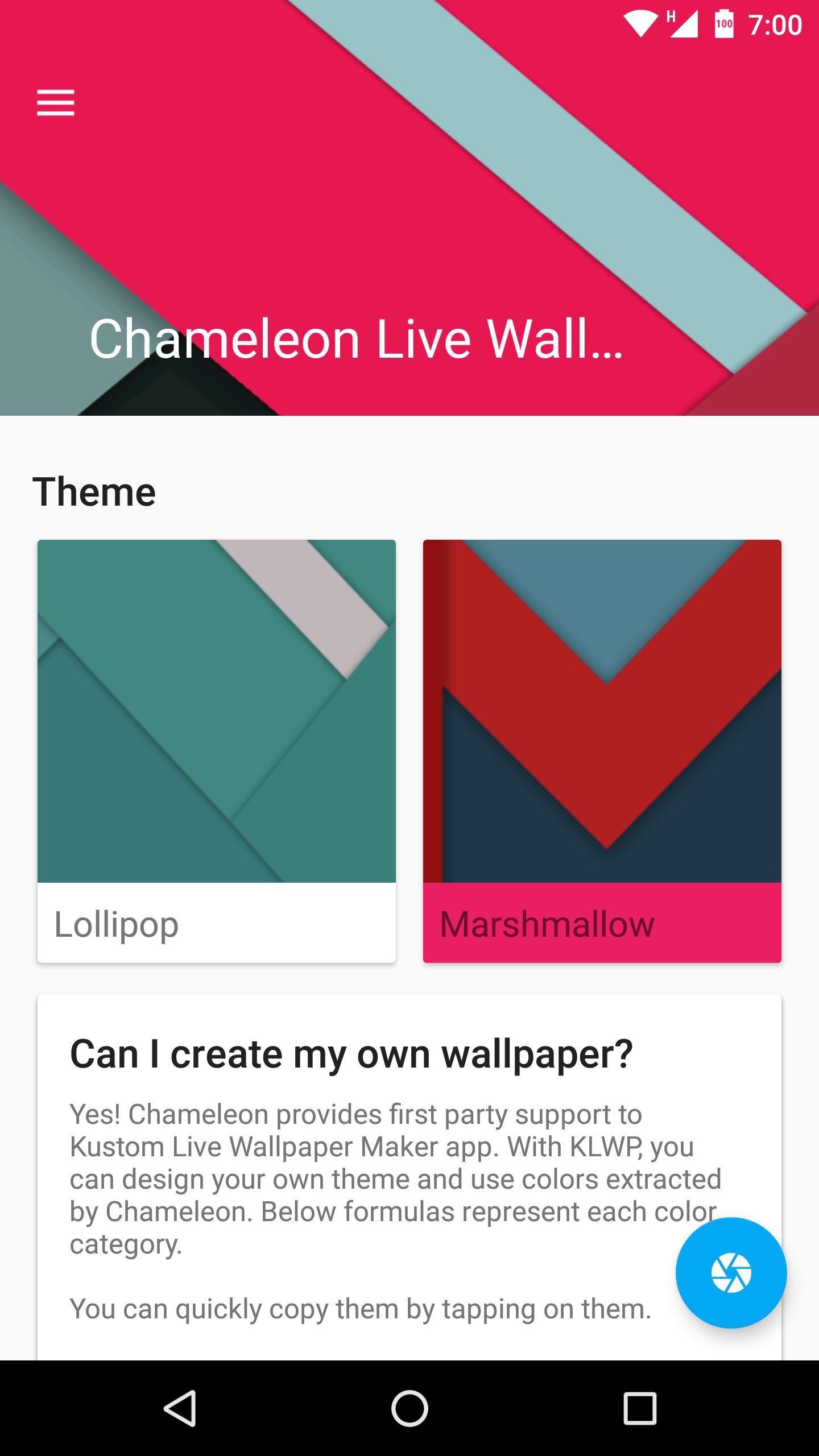 Chameleon Live Wallpaper KLWP