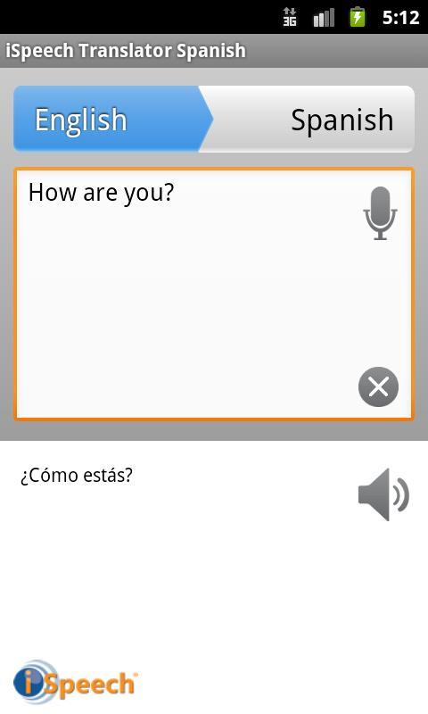 iSpeech Spanish Translator