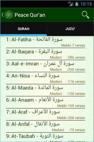 Peace QUR'AN - MP3, MP4, Read