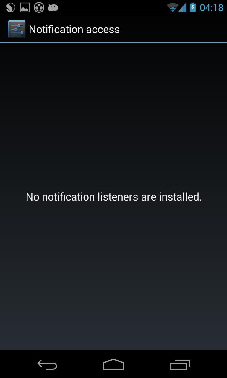 Notification Listener Settings